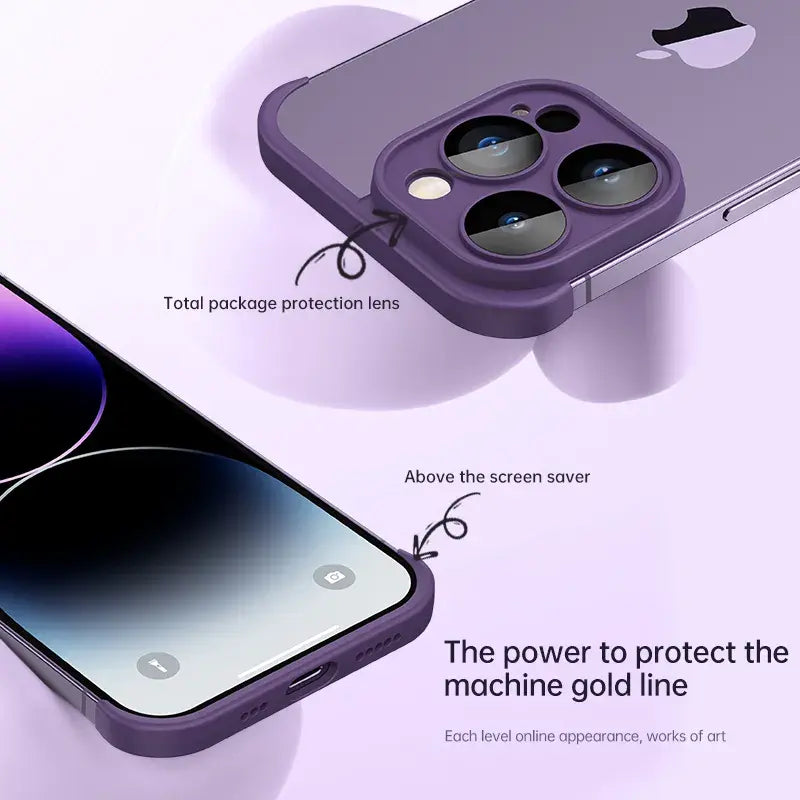 Luxury Silicone Case With Lens Protector For iPhone 15 Pro Max